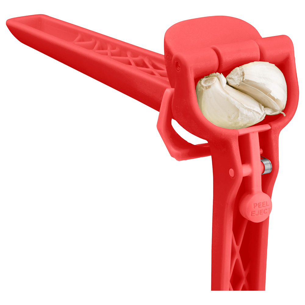 Dreamfarm - Garject Lite Non-Scratch Garlic Press with Ejector - Red