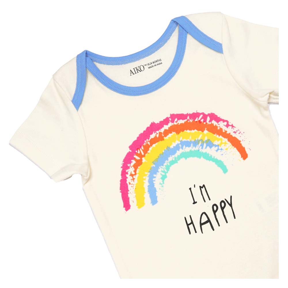 Aiko Baby Short Sleeves Bodysuit - 3 Pcs