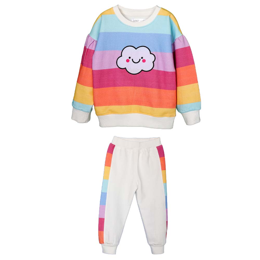 Aiko Infant Sweat Top & Joggers Rainbow - 2 Pcs