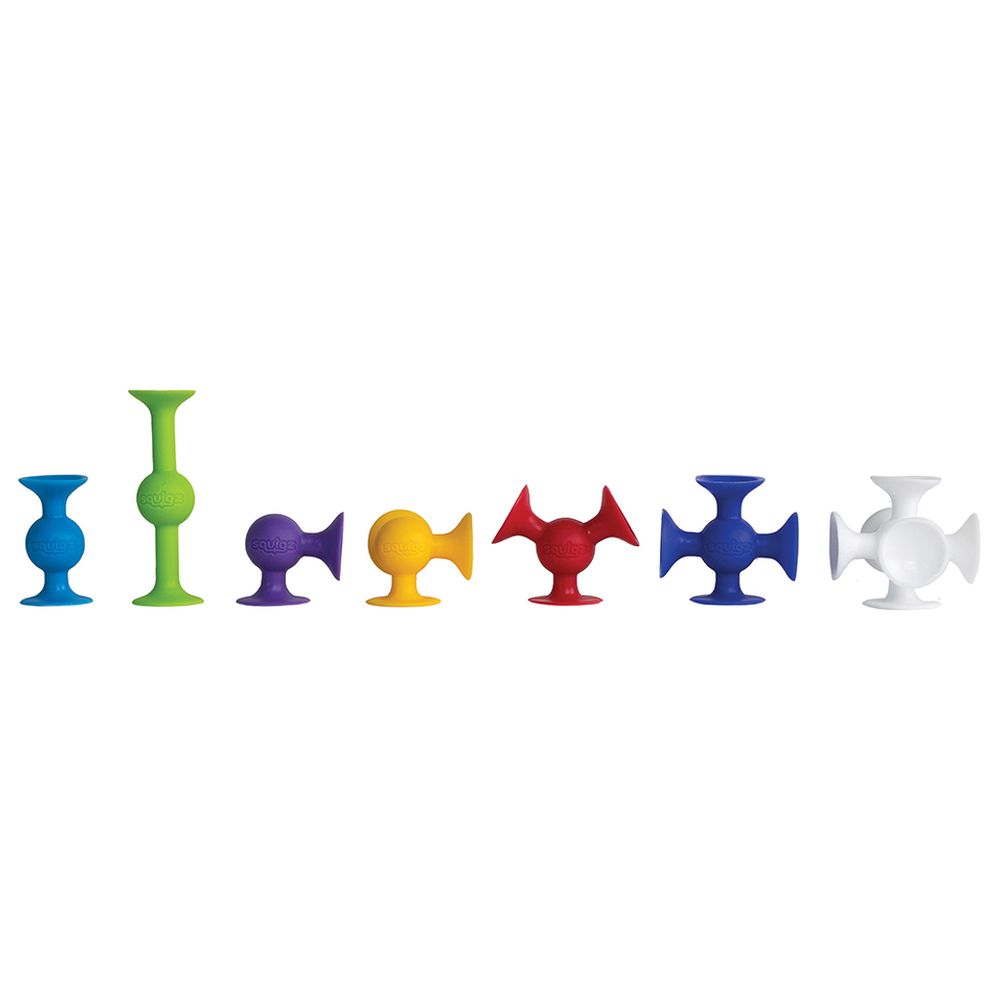 Fat Brain Toys - Squigz Starter 22pcs - Sensory Toys for Infant Development, Flexible Building