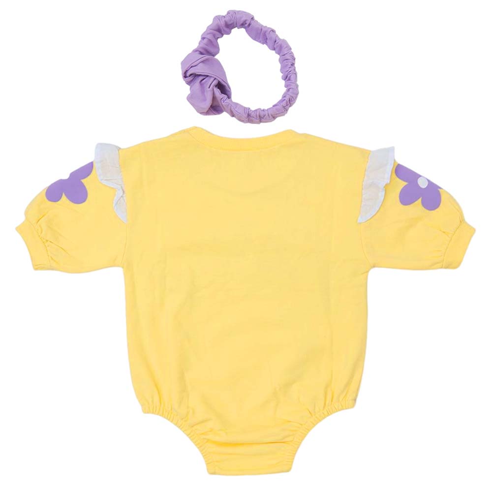 Aiko Baby Bodysuit with Headband - Yellow