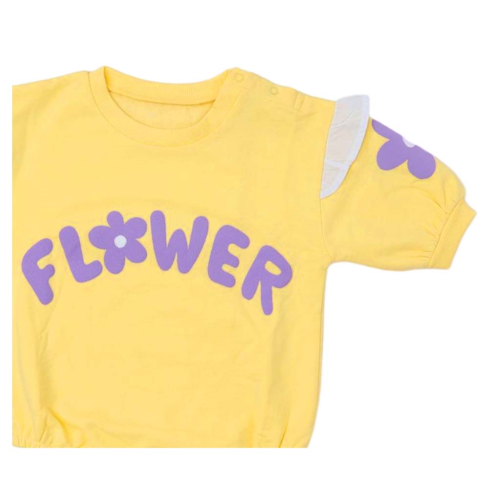 Aiko Baby Bodysuit with Headband - Yellow