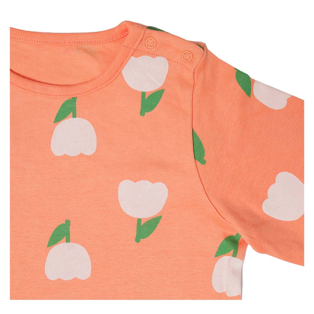 Aiko Baby Cute Print T-Shirt & Pyjama - Orange - 2 Pcs