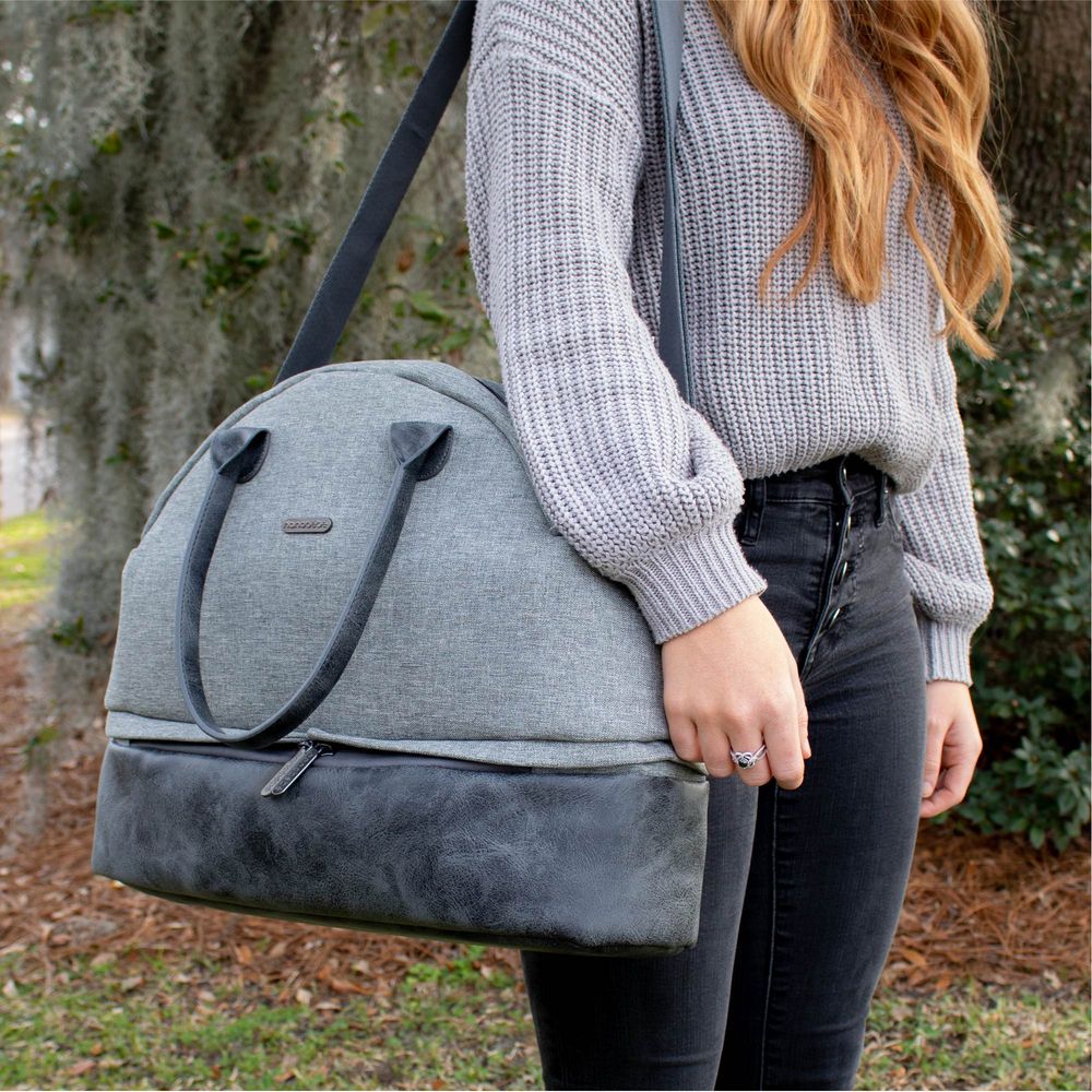 Nanobebe Duet Diaper Storage And Changing Bag Grey
