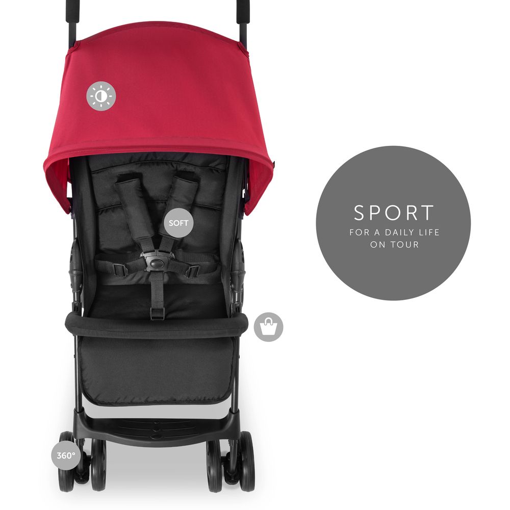 Hauck - Sport Lightweight Stroller - Red