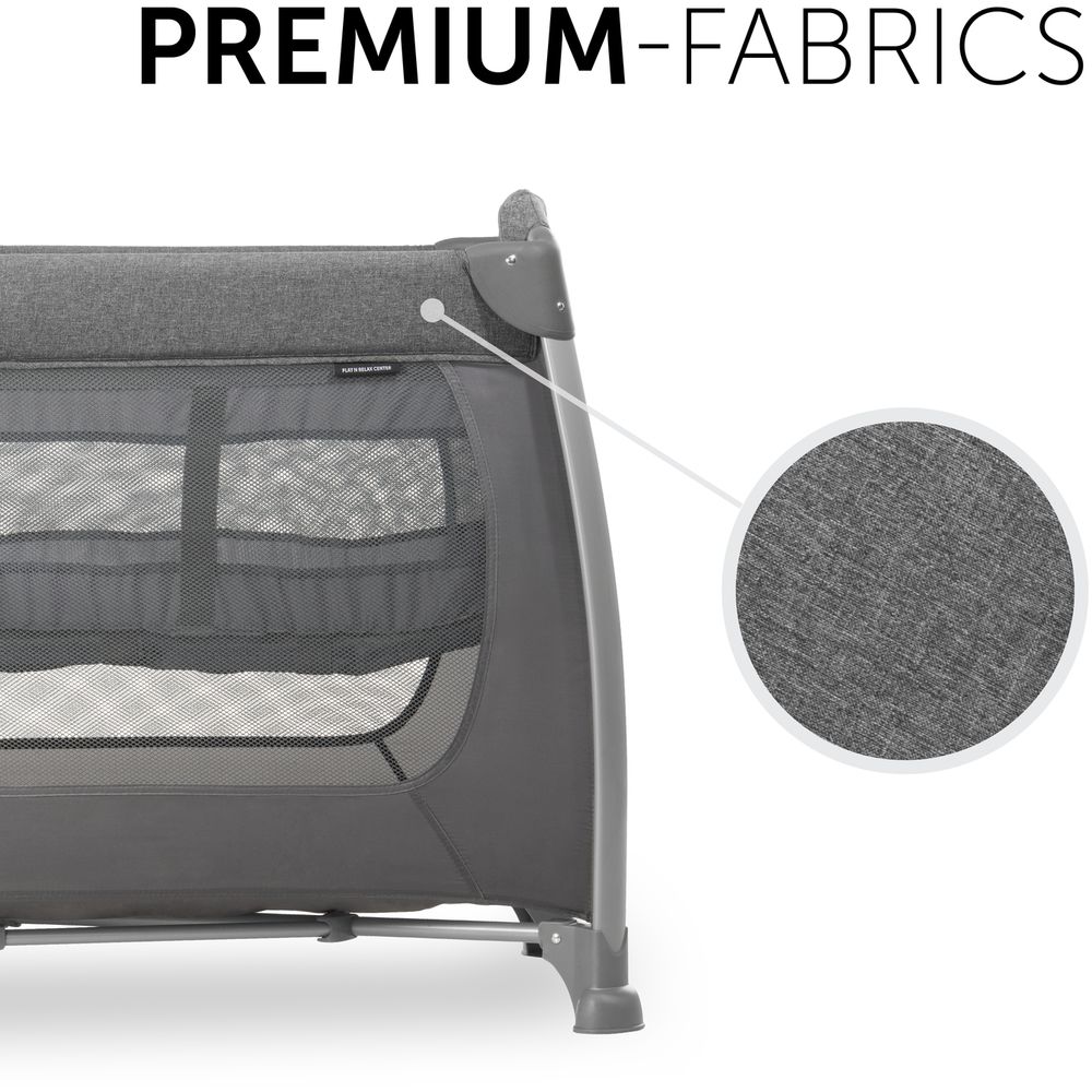 Hauck - Play N Relax Center Travel Cots - Charcoal