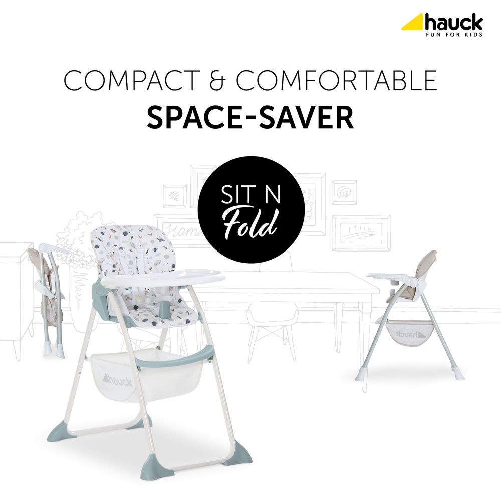 Hauck Sit N Fold High Chair - Beige