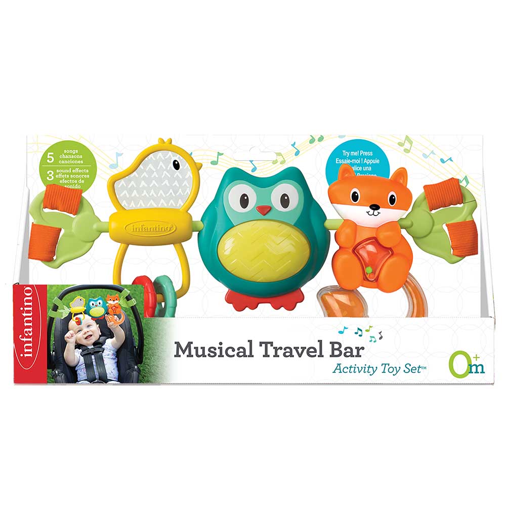 Infantino Spin & Sing Travel Bar Activity Toy