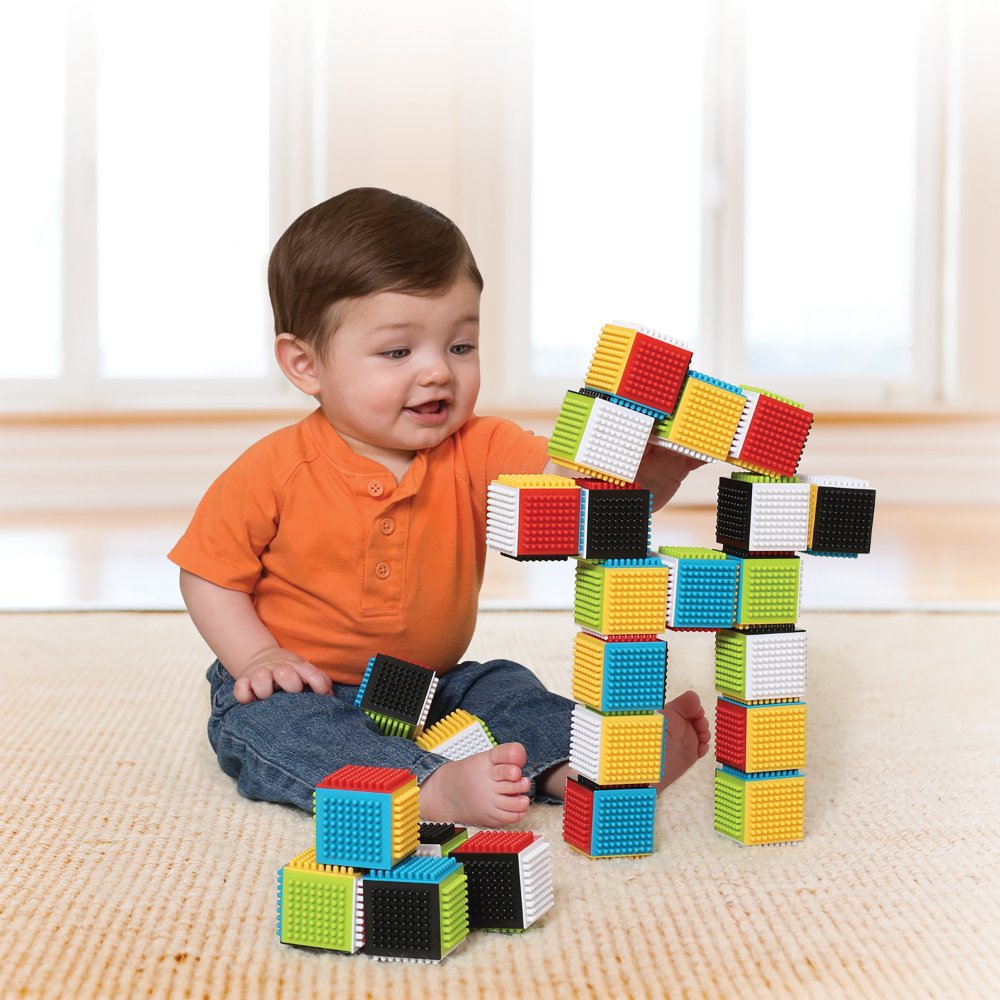 Infantino Baby Press & Stay Sensory Block Activity Toy - 24 Pcs (Exclusive)