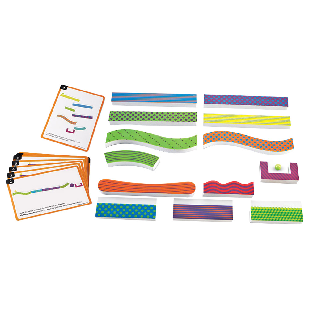 Learning Resources - Tumble Trax Magnetic Marble Run - 29pcs
