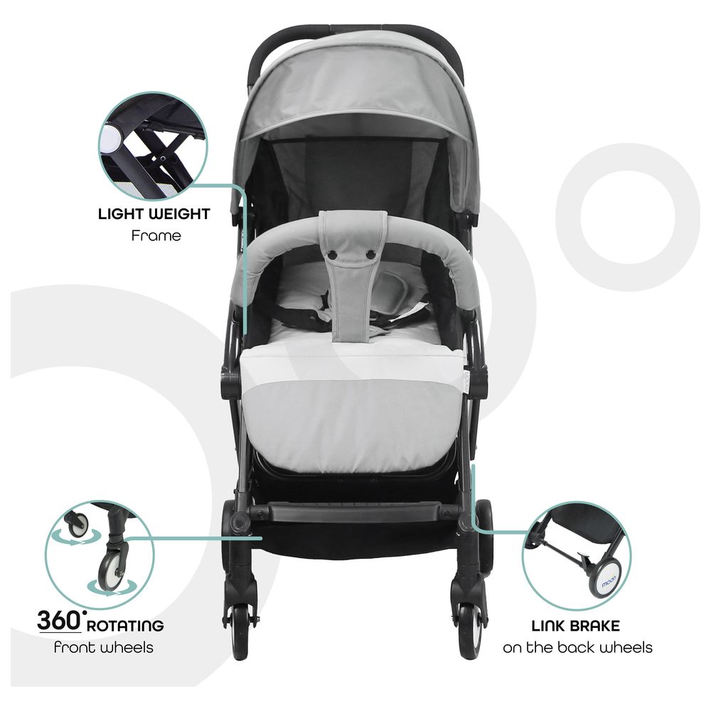 Moon - Travel-Lite Cabin Stroller - Light Grey