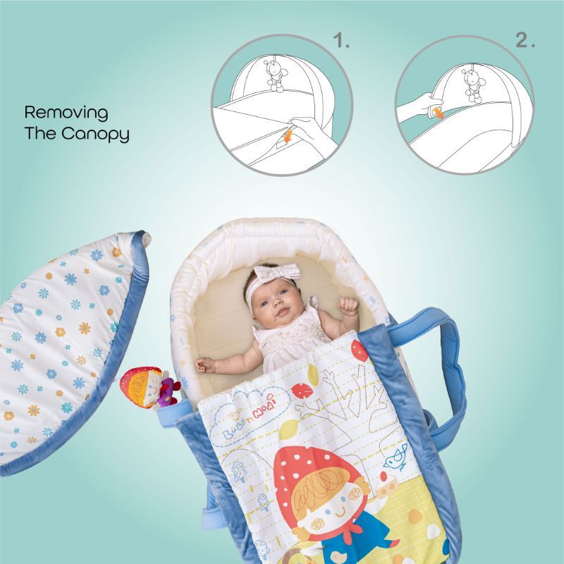 Moon Moses Basket & Travel Carrycot - Blue