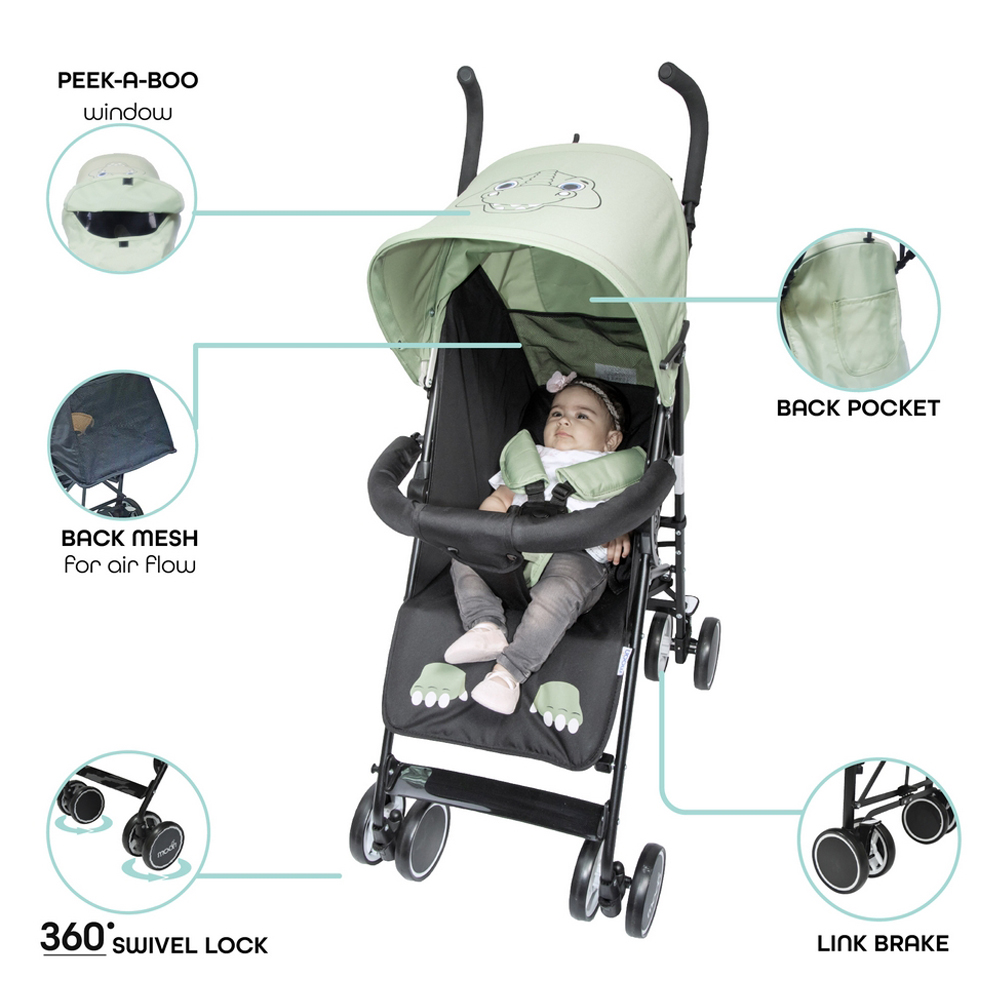 MOON - Safari-Ultra Light Weight/Character Stroller Dino