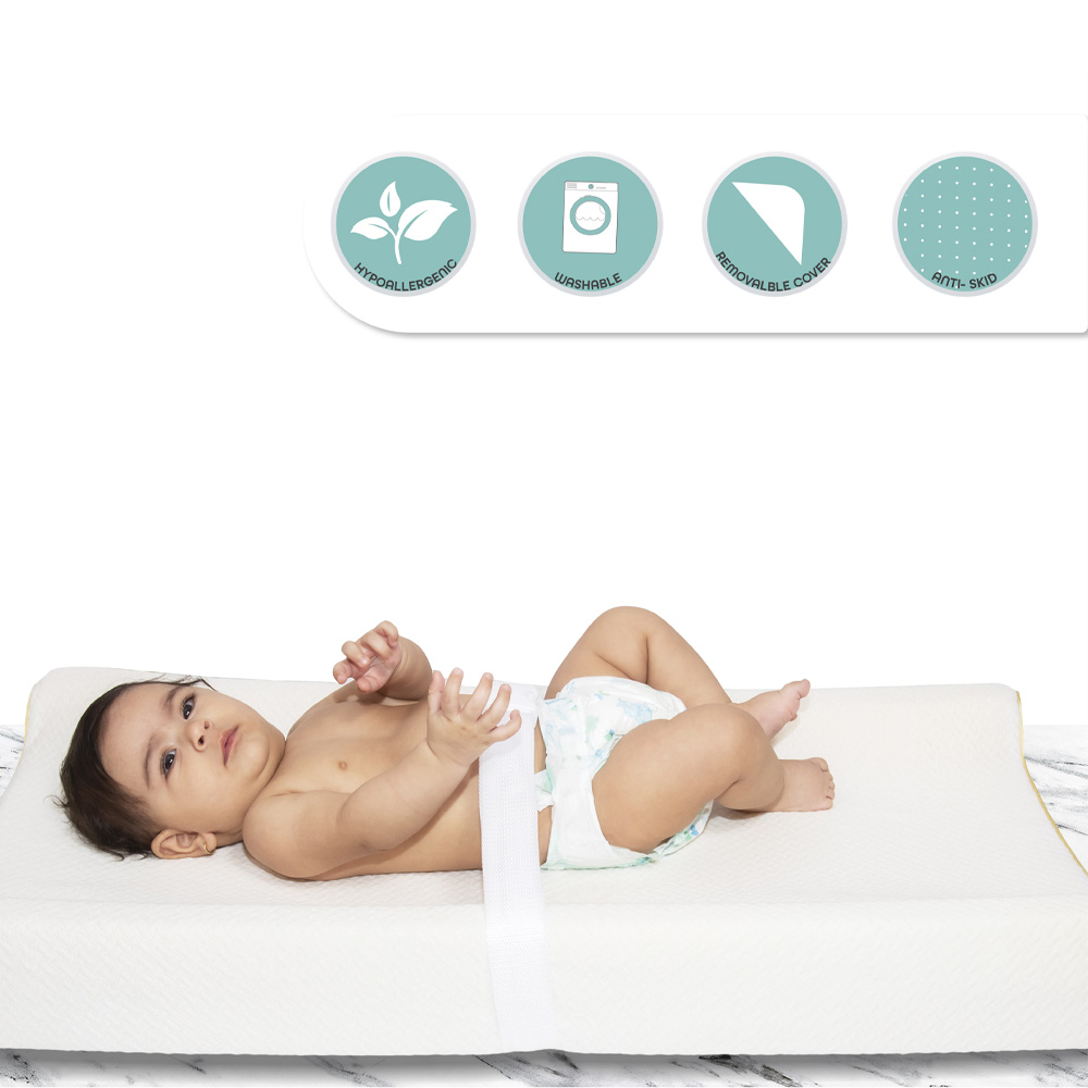 Moon Organic Baby Changing Mat - White