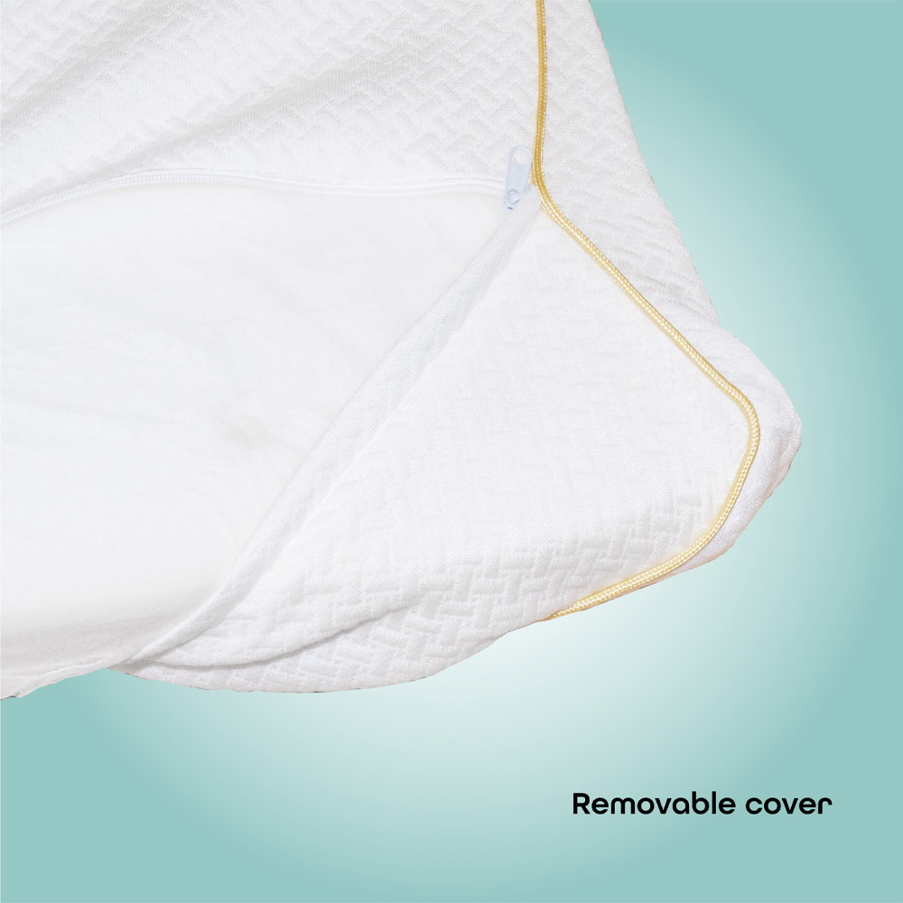 Moon Organic First Baby Pillow - White