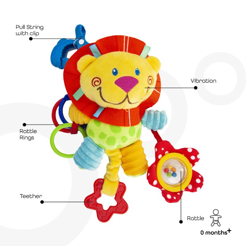 MOON - Pull String Musical Toy For Stroller & Car Seats Lion