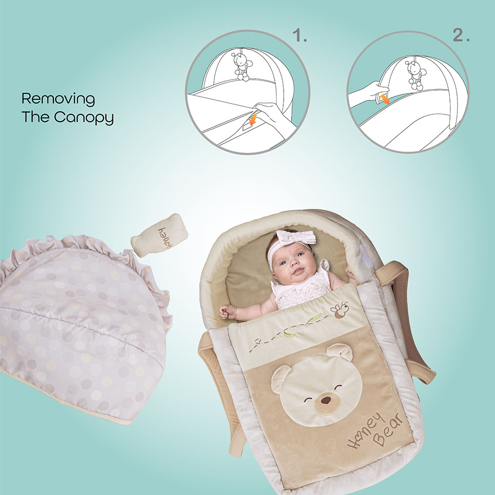 Moon Moses Basket, Bedside Sleeper & Carrycot Honey Bear