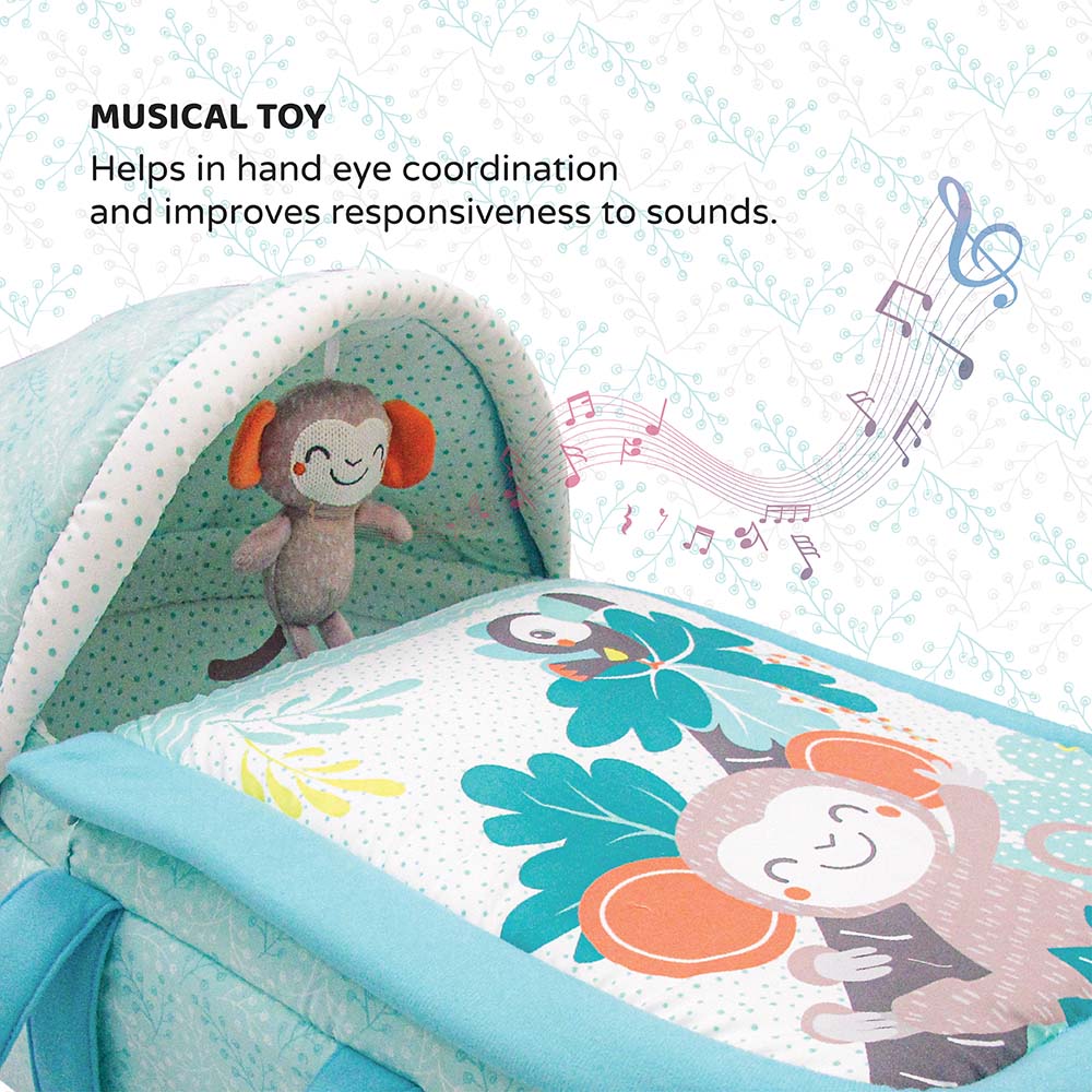 Moon Jungle Friends Moses Basket & Bedside Sleeper