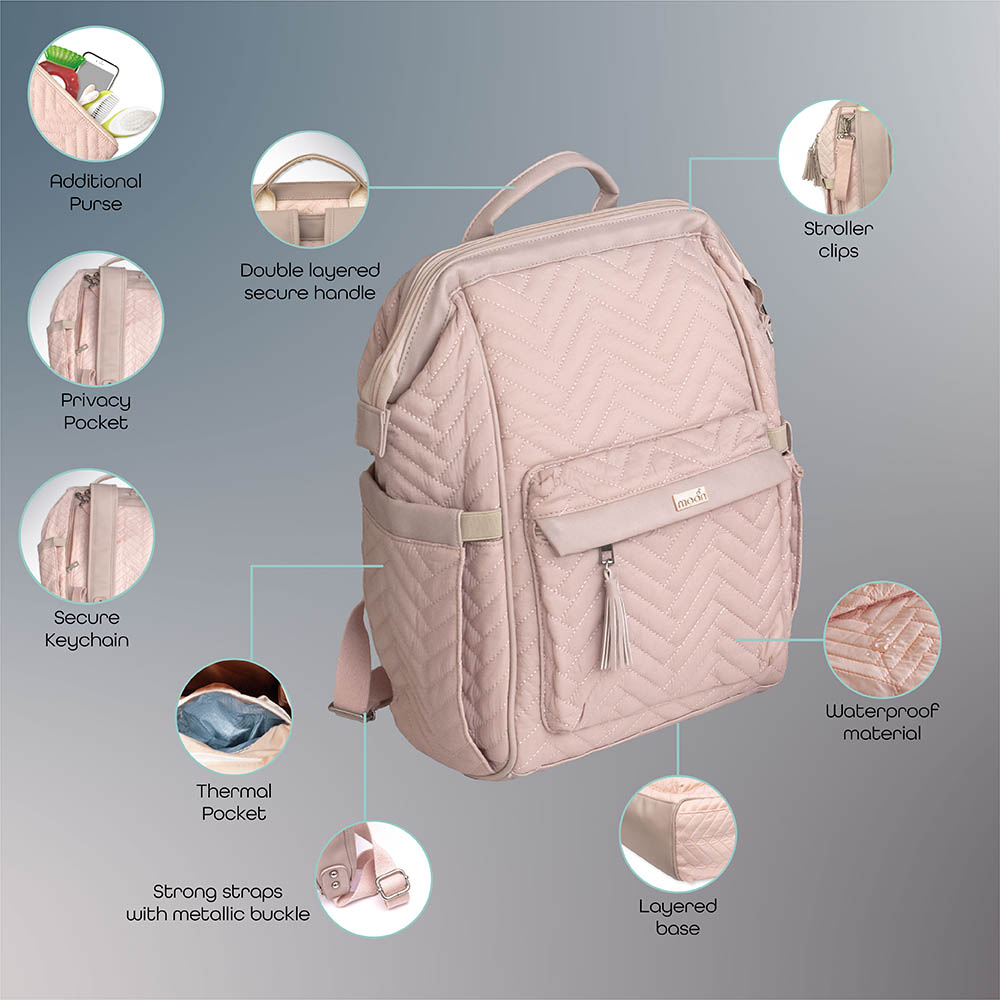Moon - Elisa Diaper Backpack - Pink Color