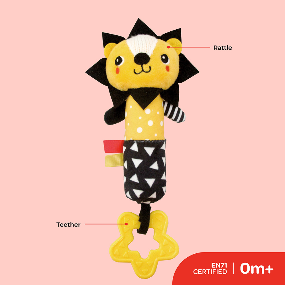 Moon - Soft Rattle Plush Toy - Lion