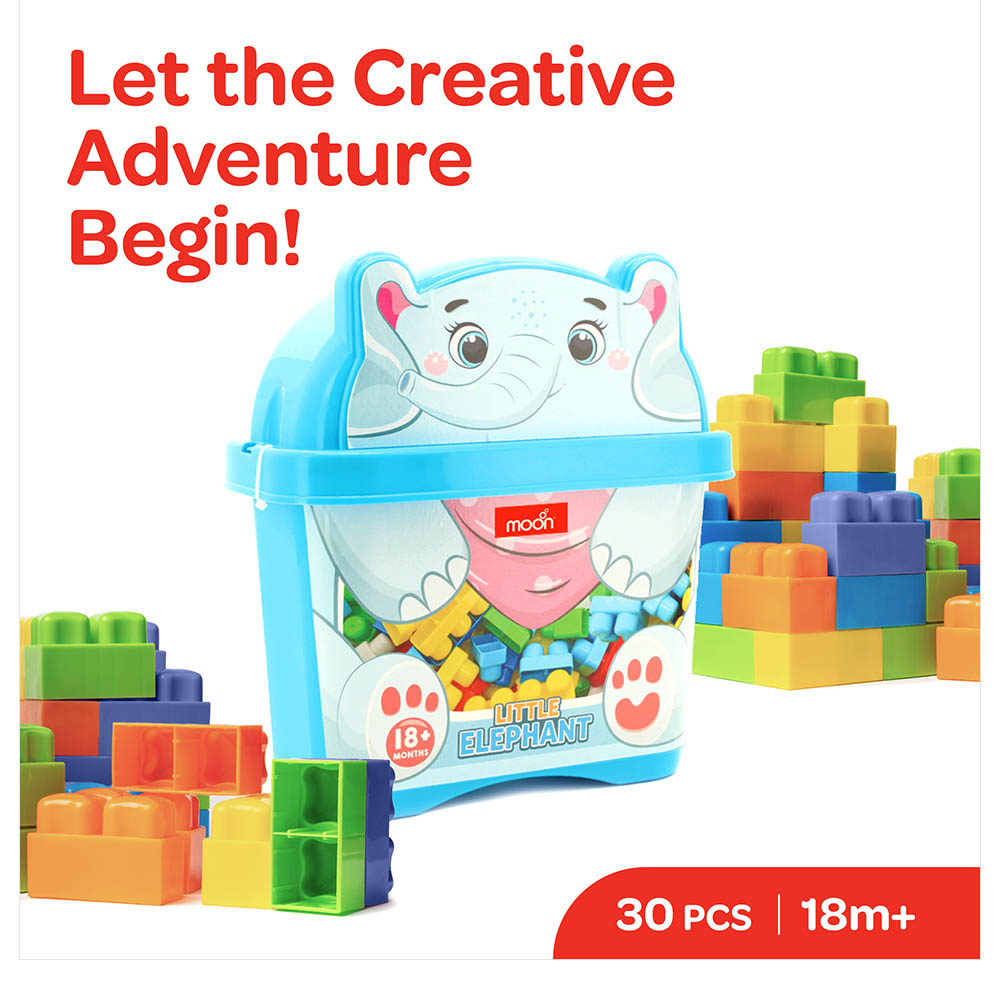 Moon - Creative Block Toys - Little Elephant - 30pcs