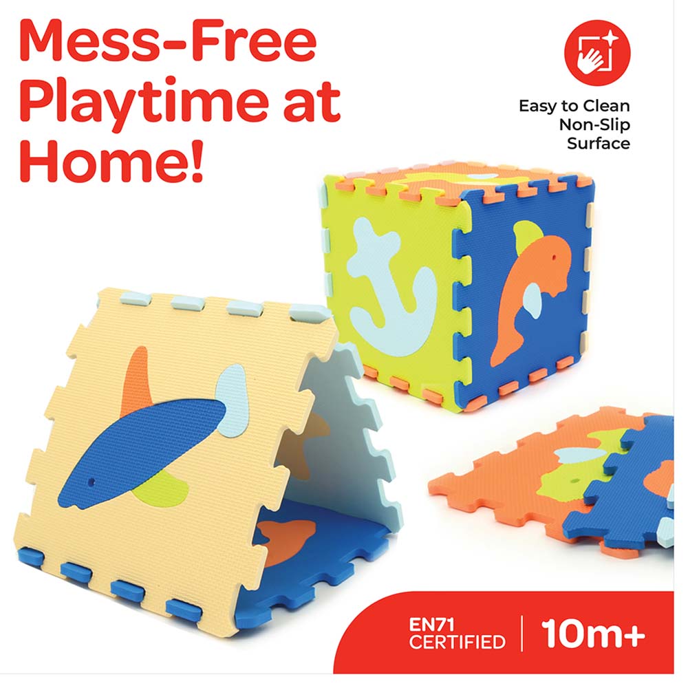Moon - Puzzle Activity Floor Mat - Ocean World - 9pcs