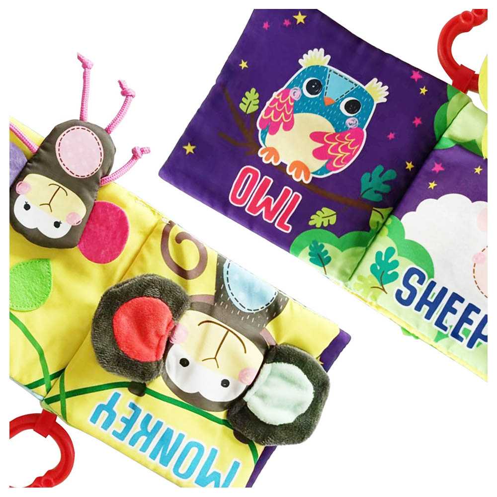Moon - Soft Education Book with Detachable Clip - Animals