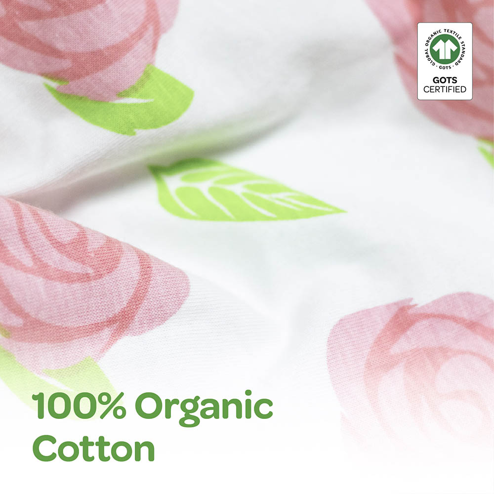Moon Organic Baby Gift Set Print - Rose - 3 Pcs