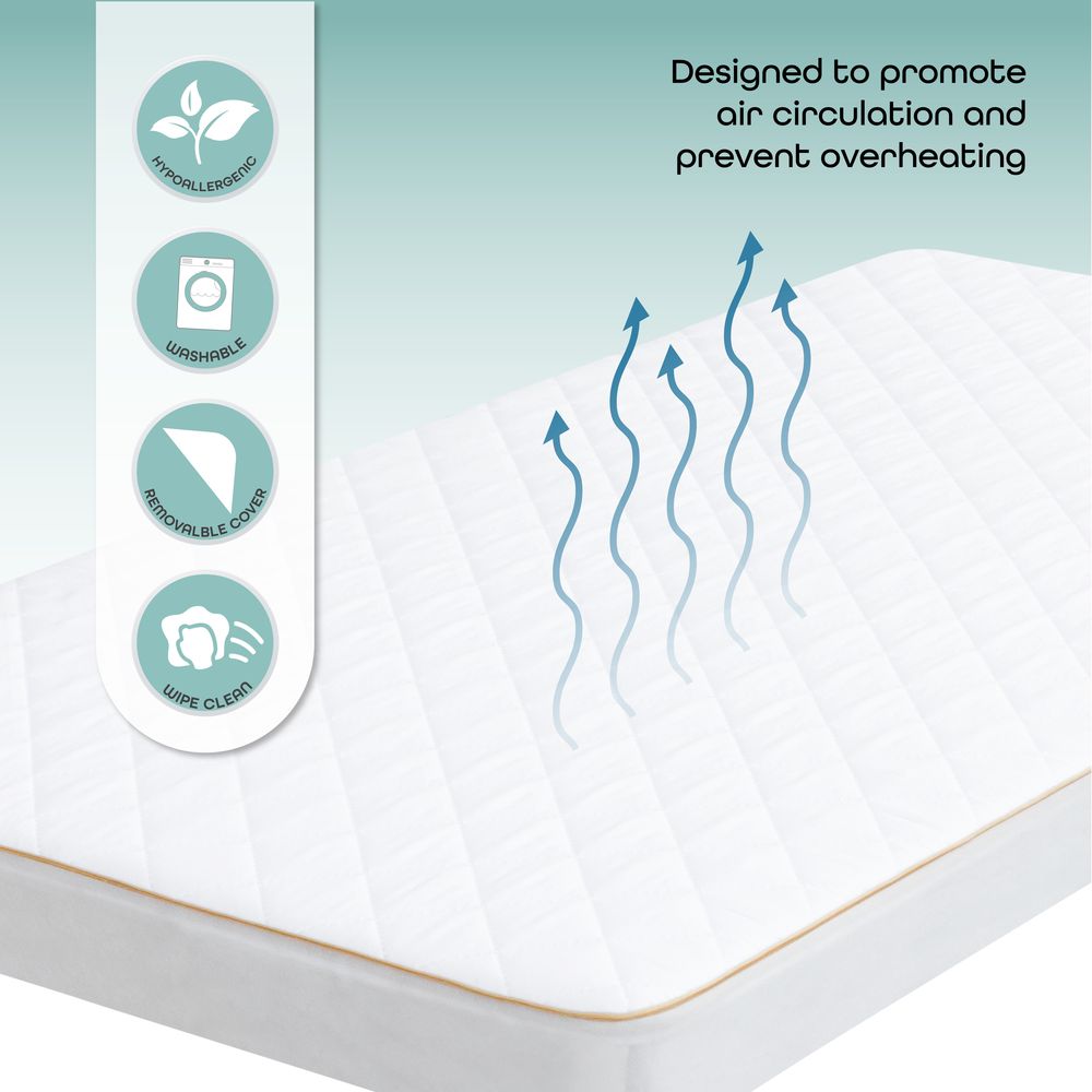 Moon Crib Mattress 126x65x7cm - White