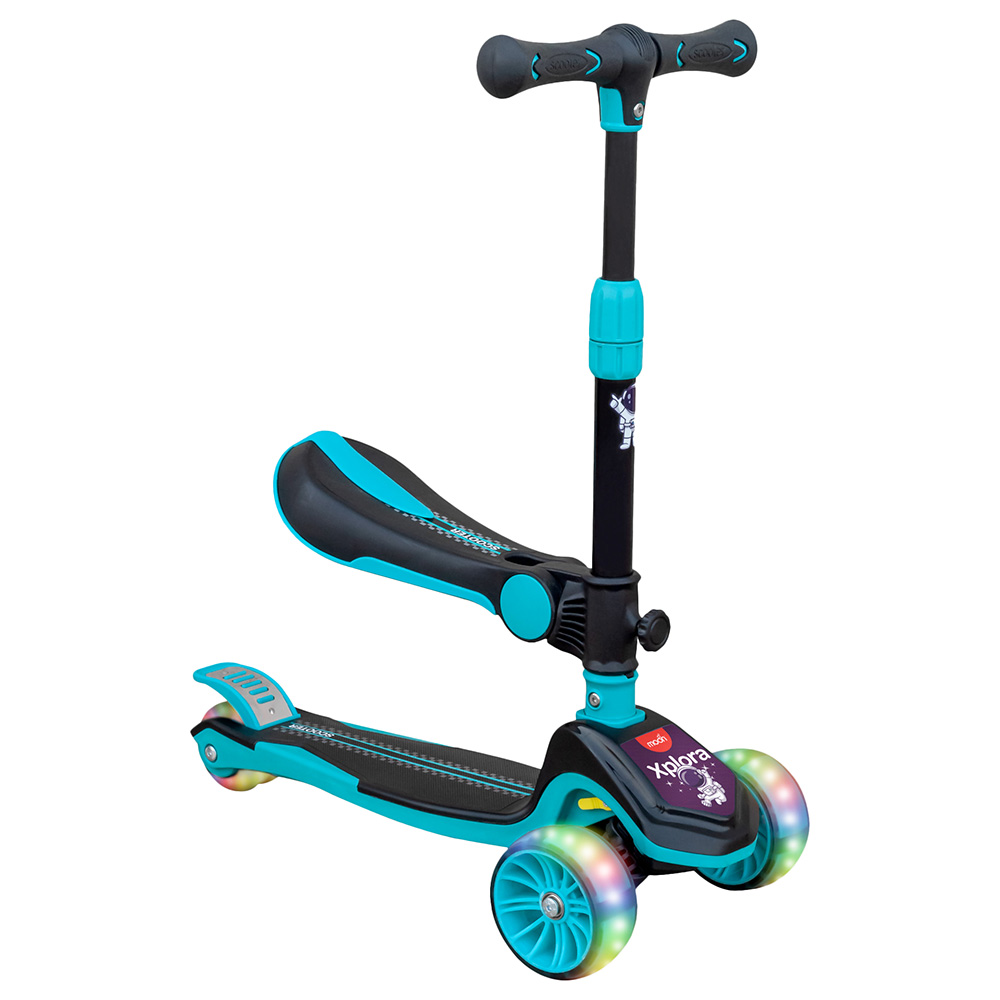 Moon Xplora Foldable Scooter with Seat - Blue