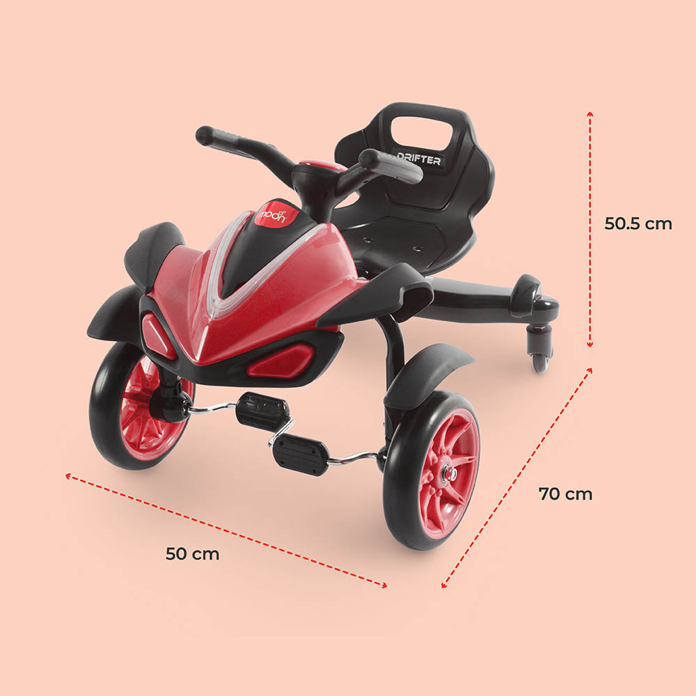Moon - Drifter Drift 4 Wheel Scooter - Red