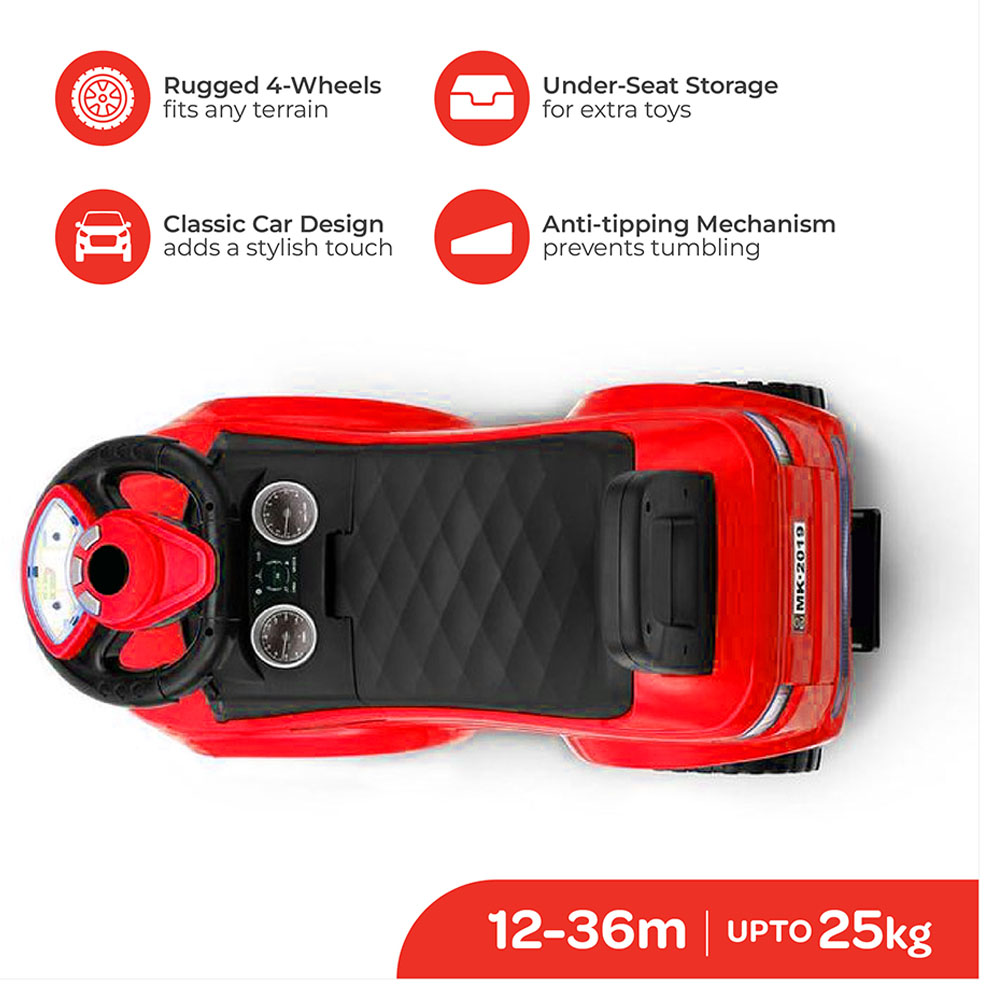 Moon Zippy Ride On Sports Car - Red