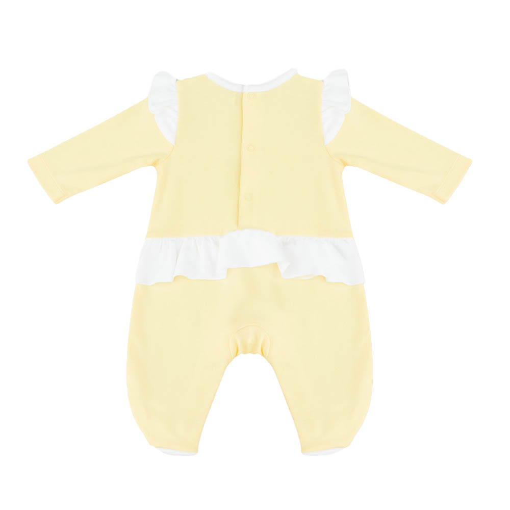 Moon Lemon Hearts Print Girls Sleepsuit with Headband