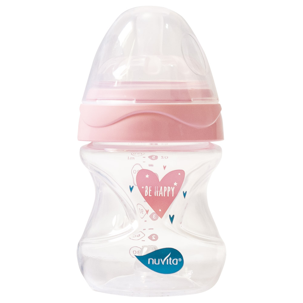 Nuvita - Mimic Cool Anti Colic Baby Bottles 150ml - White & Pink