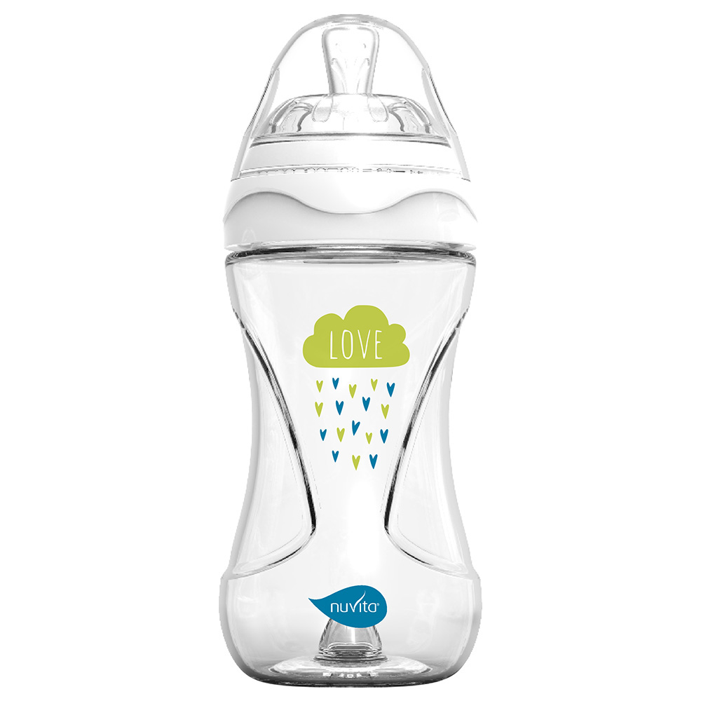 Nuvita - Mimic Feeding Bottle with Teat - 250ml - White