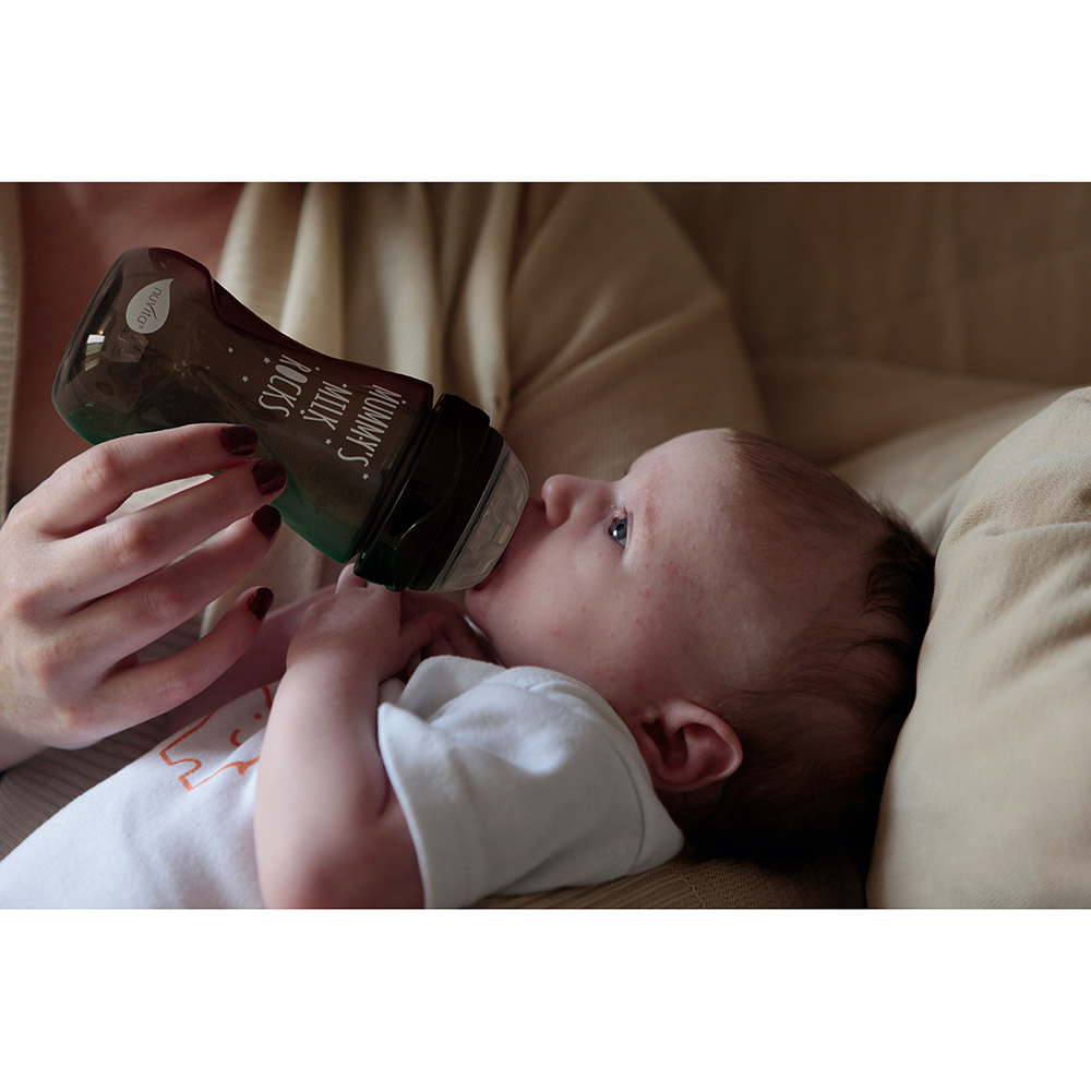 Nuvita - Mimic Cool Anti Colic Baby Bottles 250ml - Black