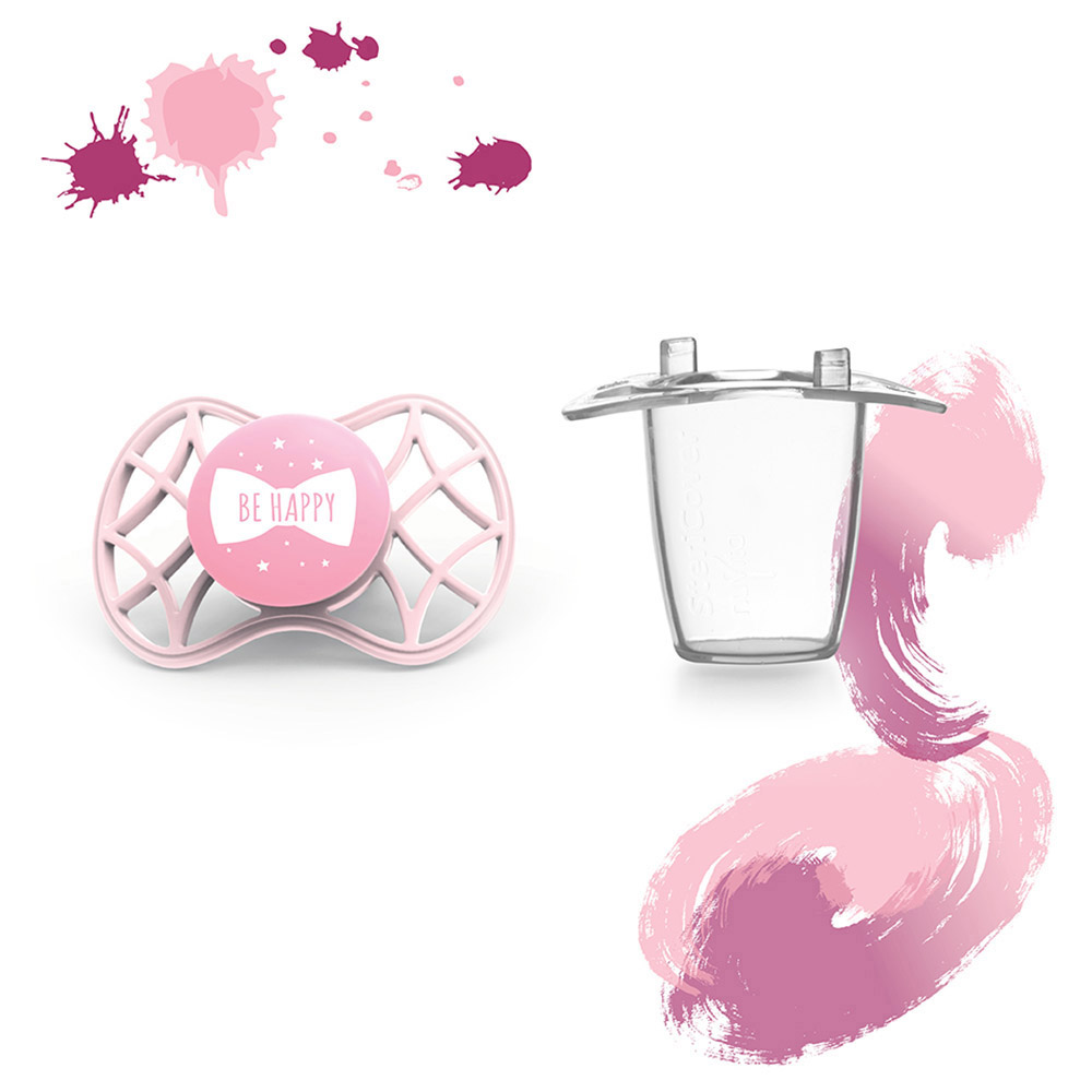 Nuvita - Orthodontic Soother with Stericover - 0M+ - Pink