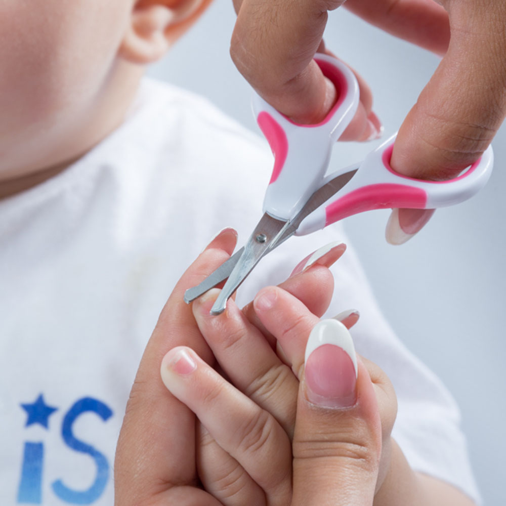 Nuvita - Small Scissors with Nail Clippers & Nail Files - Pink