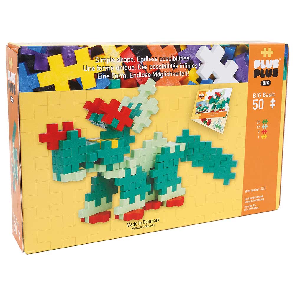 Plus Plus - Big Basic Dinosaur Set - 50pcs
