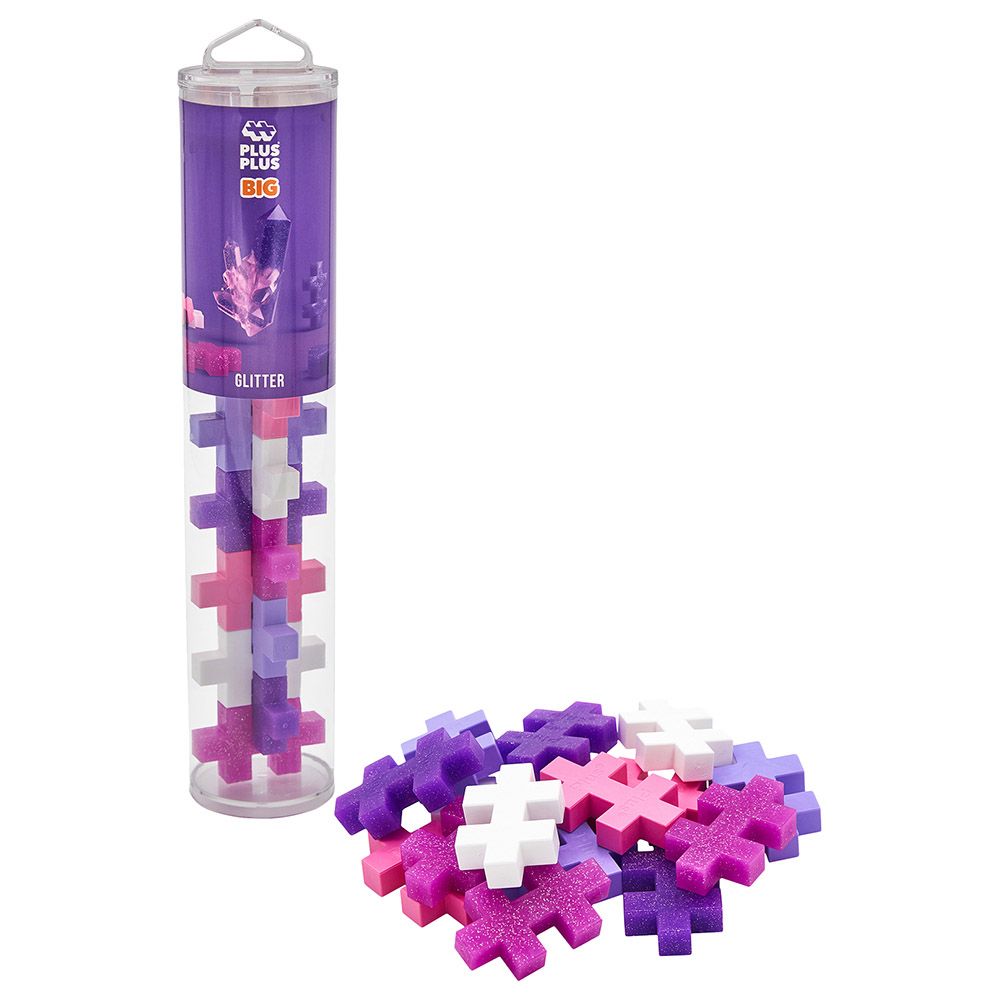 Plus Plus - Big Glitter Tube - 15pcs