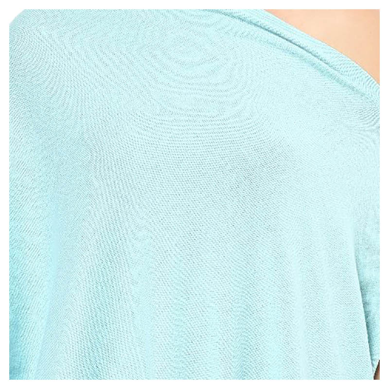 Pluchi - Knitted Fashion/Maternity Poncho Rosette - Pearl Aqua