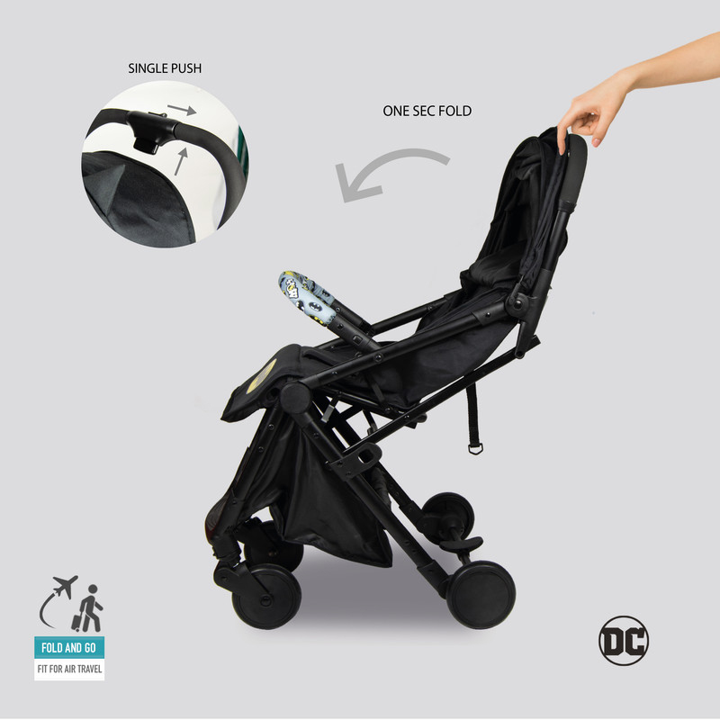 Warner Bros. - Batman Travel Stroller - Black
