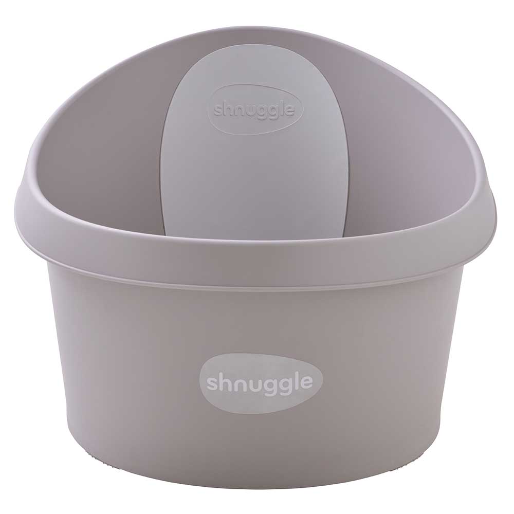 Shnuggle - Toddler Bath Tub with Plug & Seat Support - Taupe