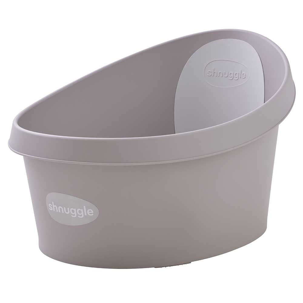 Shnuggle - Toddler Bath Tub with Plug & Seat Support - Taupe