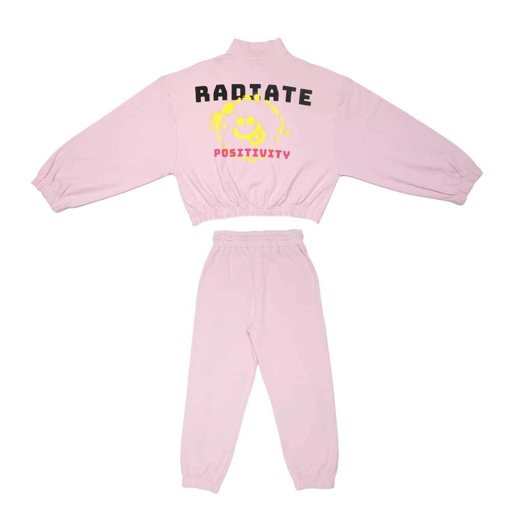 Aiko Girls Sweat Top & Joggers - Pink - 2 Pcs