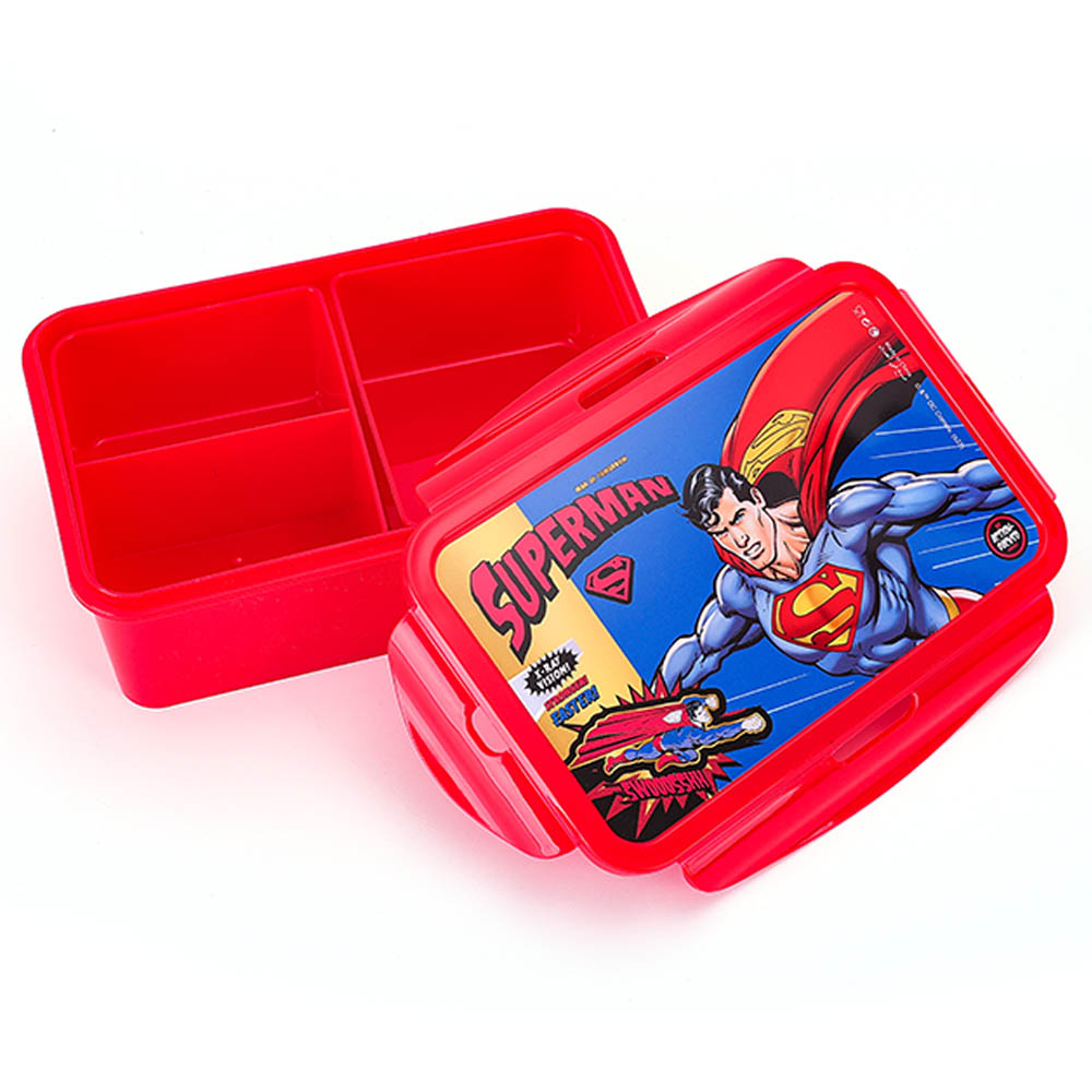 Warner Bros - Superman Man Of Tomorrow Lunch Box with 3 Compartments