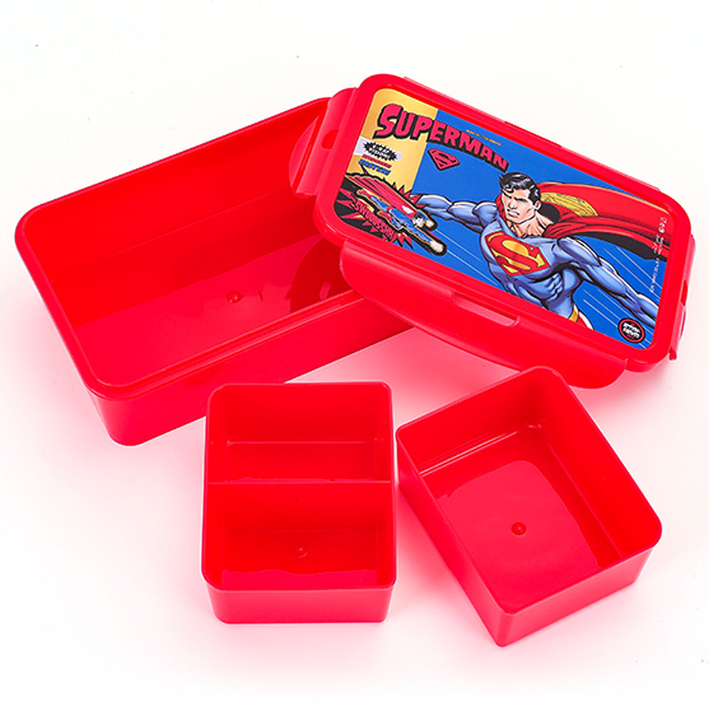 Warner Bros - Superman Man Of Tomorrow Lunch Box with 3 Compartments