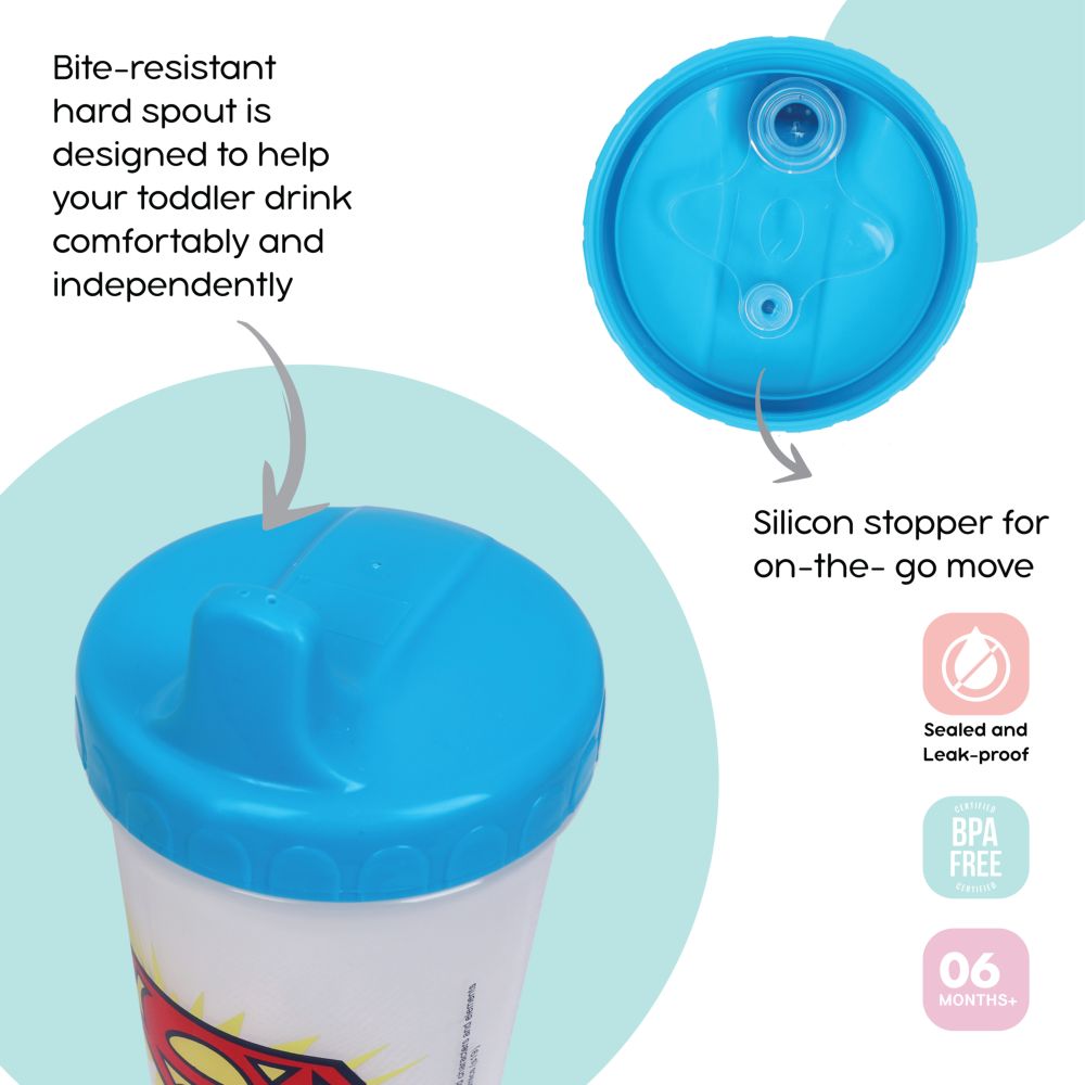 Disney - Batman & Superman Baby Sippy Cup Pack of 2 - 300ml