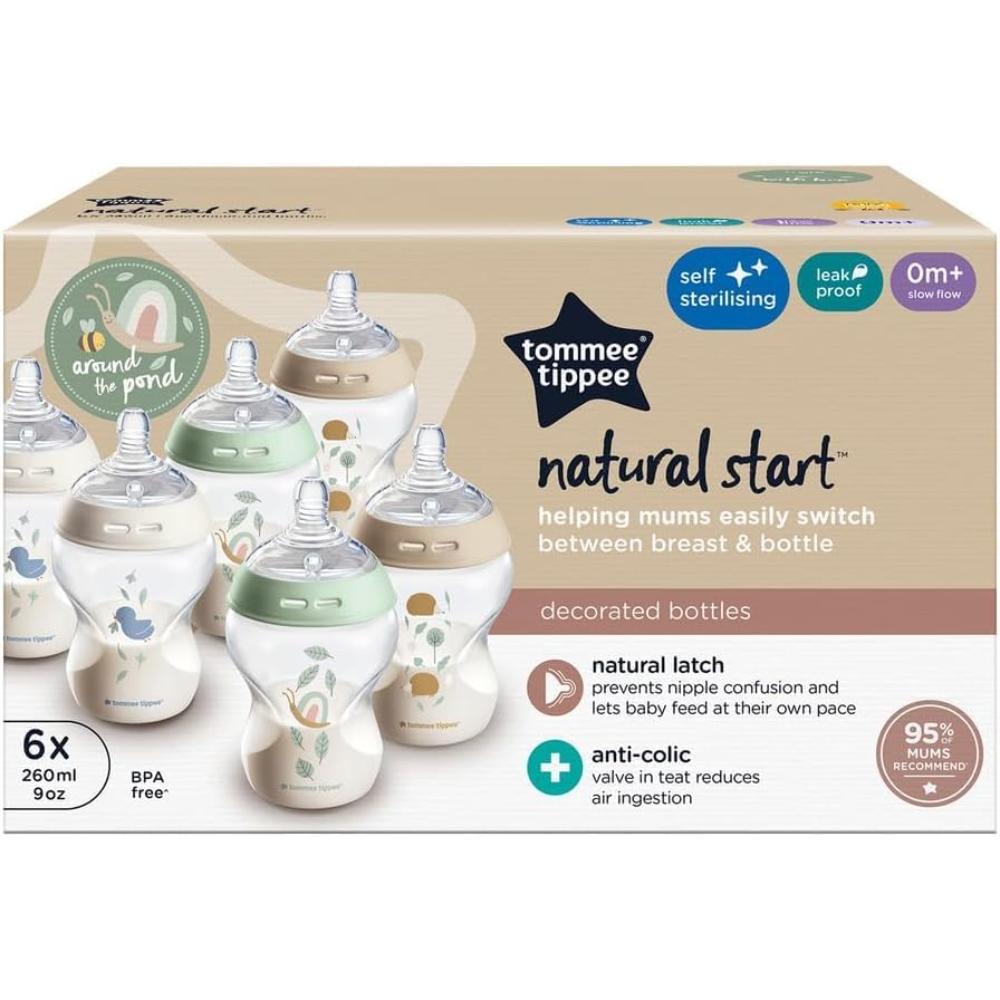 Tommee Tippee Bottles 260ml 6-Pack Pond Sterilizing