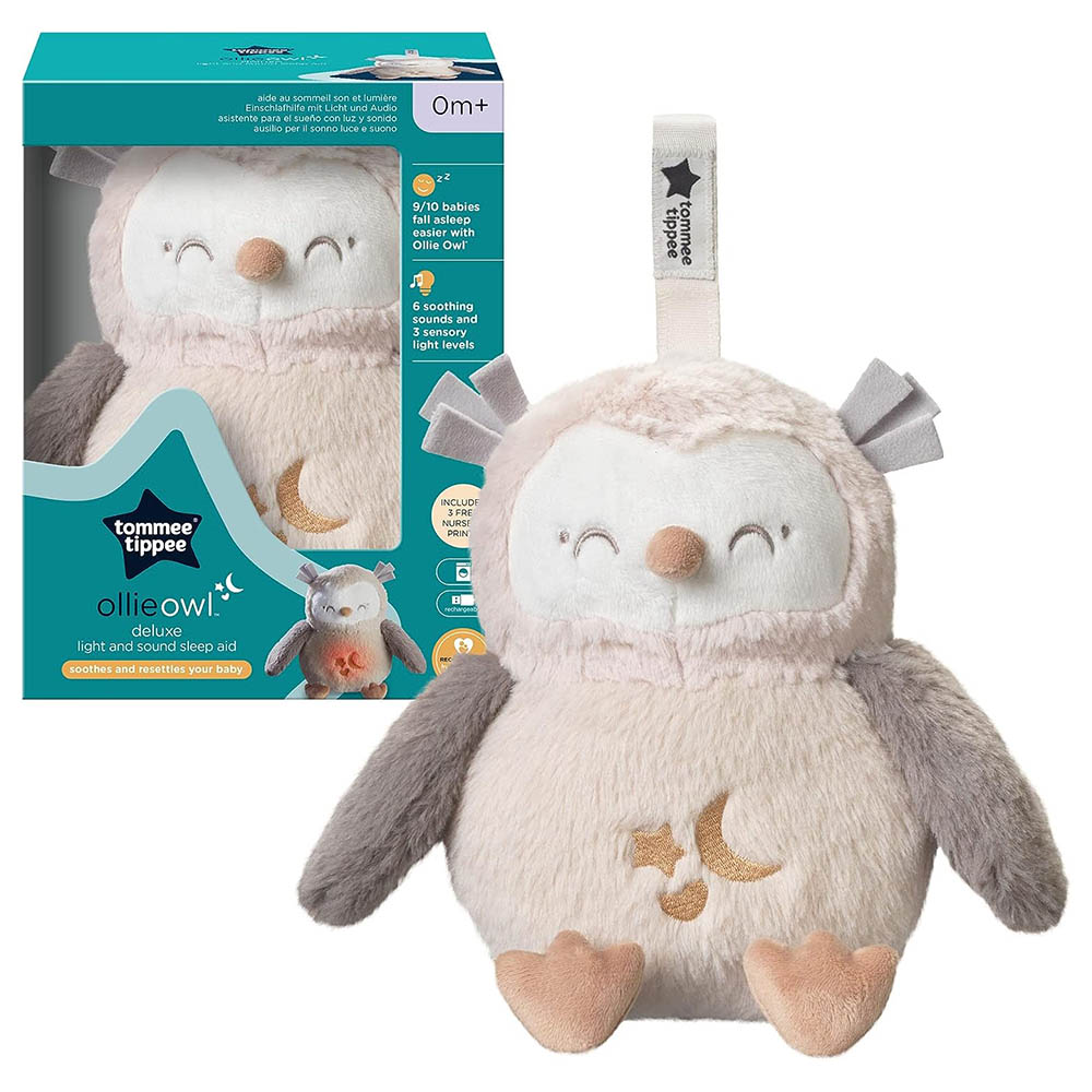 Tommee Tippee - Ollie The Owl Deluxe Sleep Aid - Light Beige